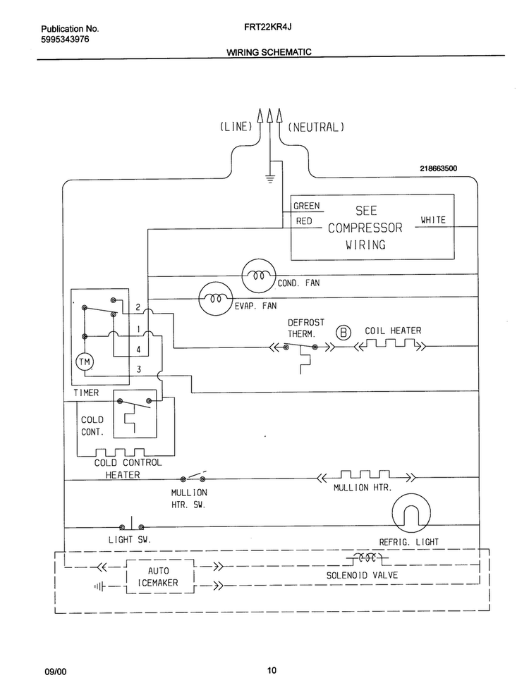 Wiring Diagram Diagram and Parts List for OEMFRGCONV3K  Frigidaire Refrigerator