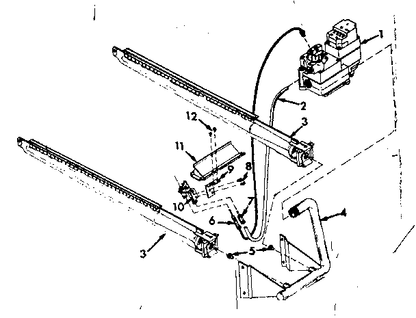 Burner & manifold assembly Diagram and Parts List for 86776915  Frigidaire Furnace
