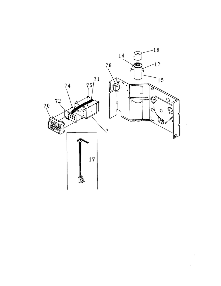 Controls Diagram and Parts List for FAC054J7A2  Frigidaire Air Conditioner