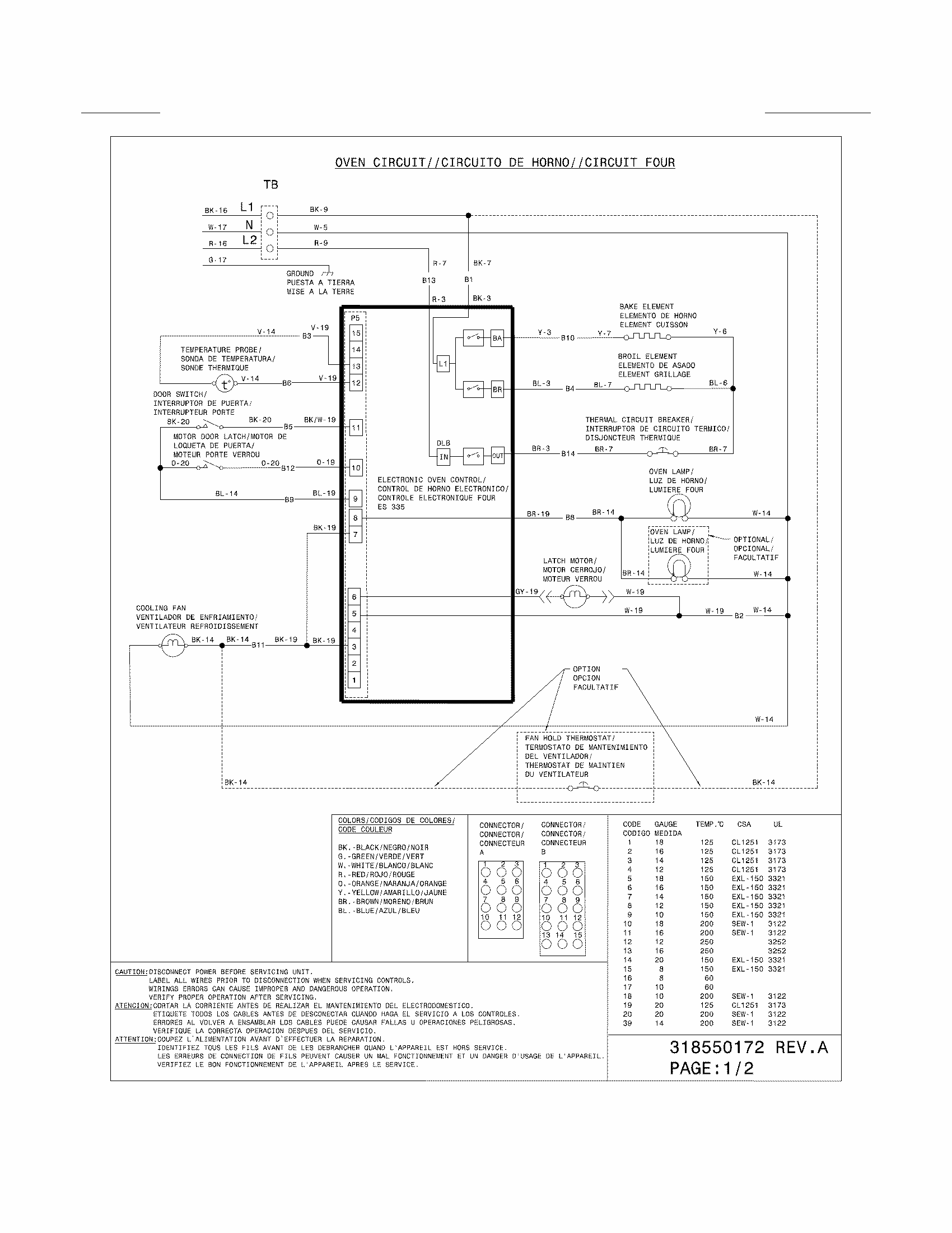 Wiring Diagram Diagram and Parts List for 79046893905  Kenmore Range