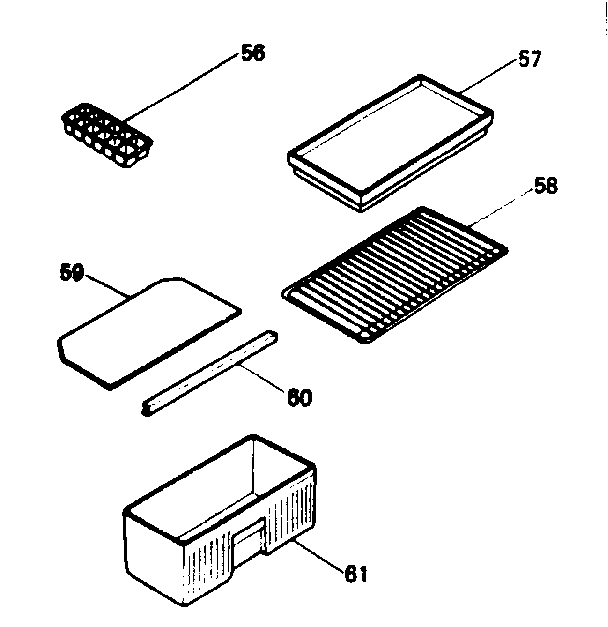 Accessories Diagram and Parts List for 5648943620  Kenmore Refrigerator