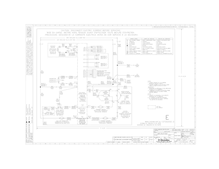 Wiring Diagram Diagram and Parts List for FFLG1011MW3  Frigidaire Washer Dryer Combo