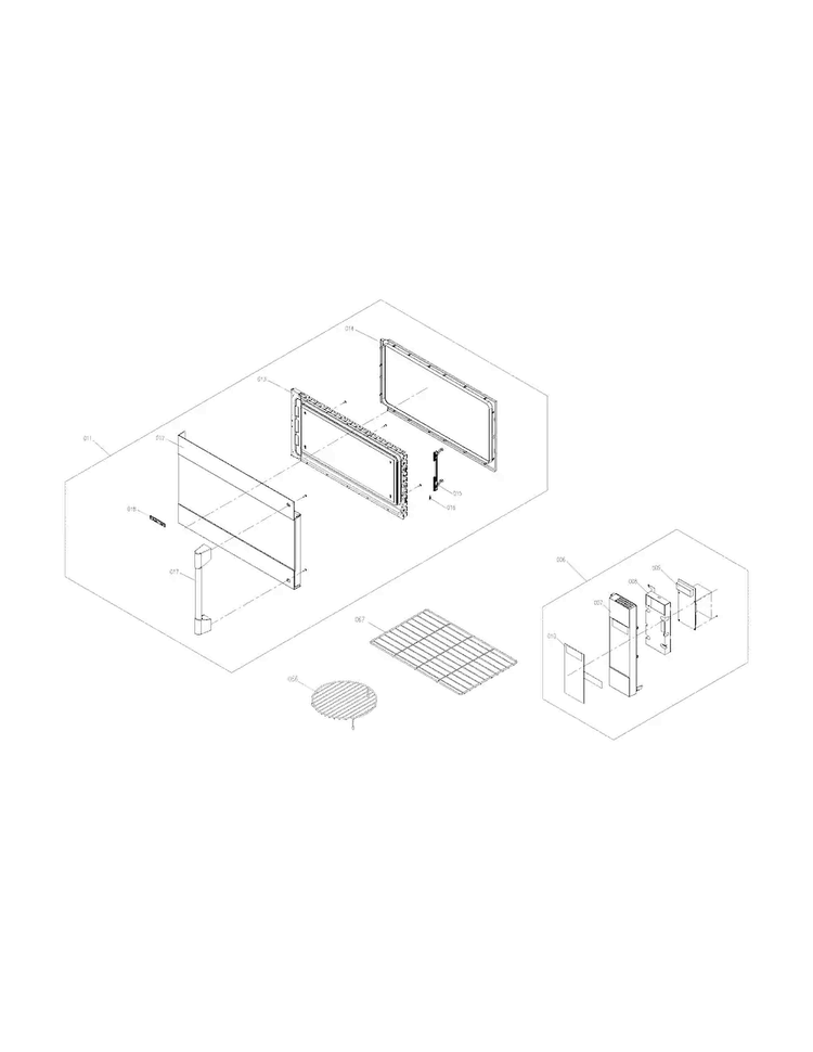 Control,door,miscellaneous Diagram and Parts List for E30MH65QPSA  Electrolux Microwave