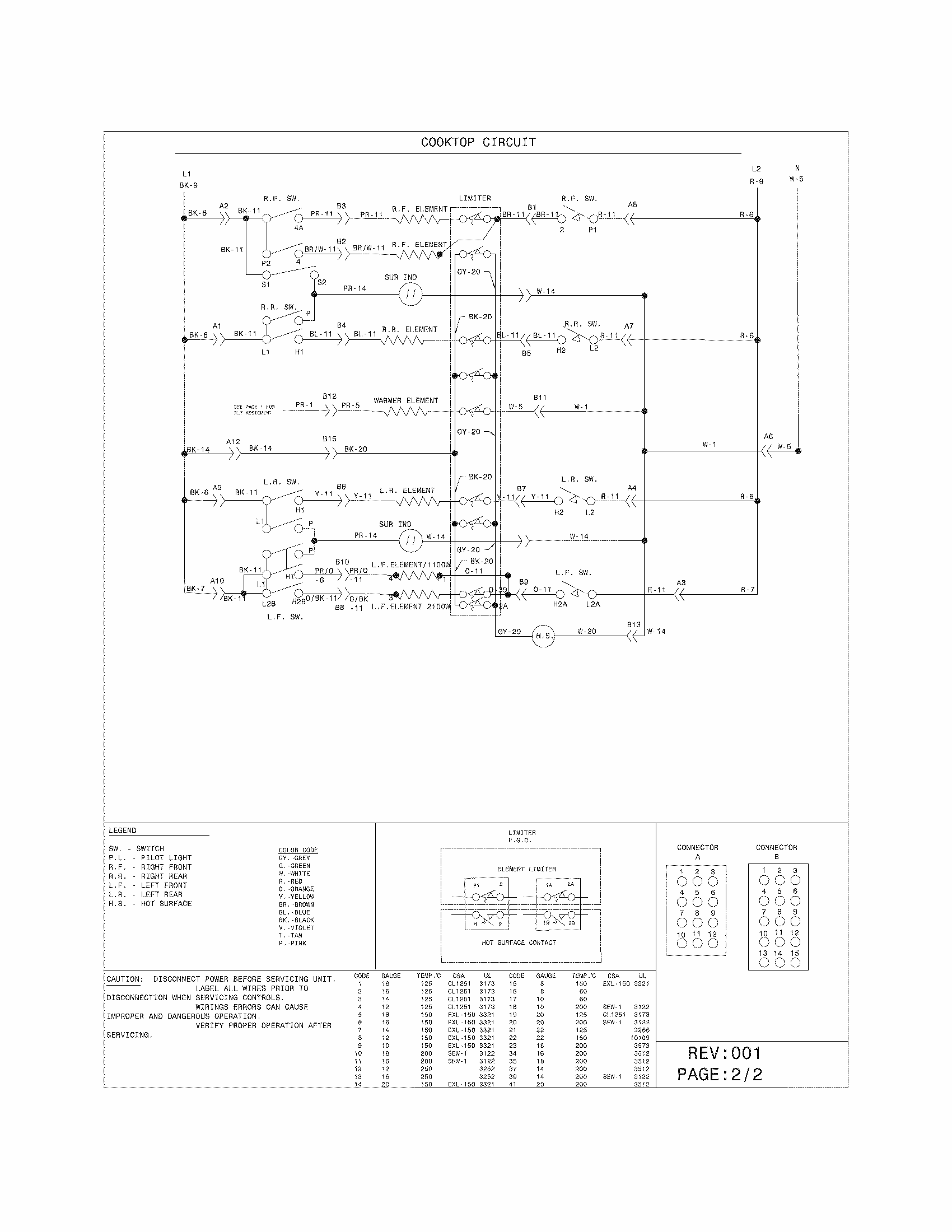 Wiring Diagram Diagram and Parts List for 79042543311  Kenmore Range