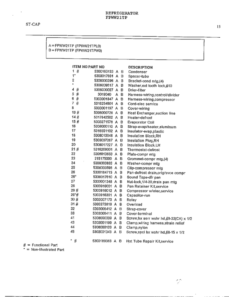 Ice Maker Parts & Installation Parts Page 14 Diagram and Parts List for FPWW21TP  Frigidaire Refrigerator