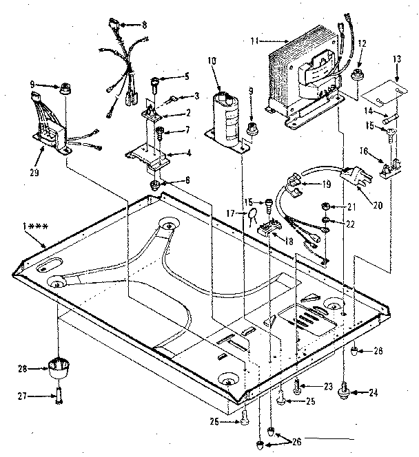 Microwave Parts Diagram and Parts List for 5648988310  Kenmore Microwave