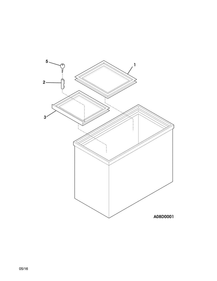 Doors Diagram and Parts List for KCNF180QWA  Kelvinator Freezer