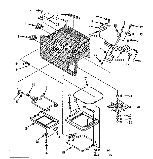 Cavity Parts - B Diagram and Parts List for 5648747680  Kenmore Microwave
