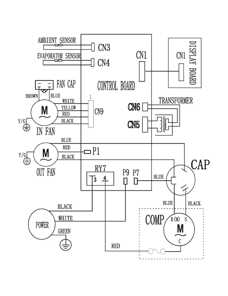 Wiring Diagram Diagram and Parts List for FFRL0633Q11  Frigidaire Air Conditioner