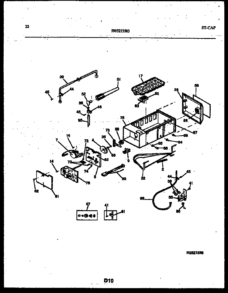 ICE MAKER AND INSTALLATION PARTS Diagram and Parts List for RS229MCD3  Frigidaire Refrigerator