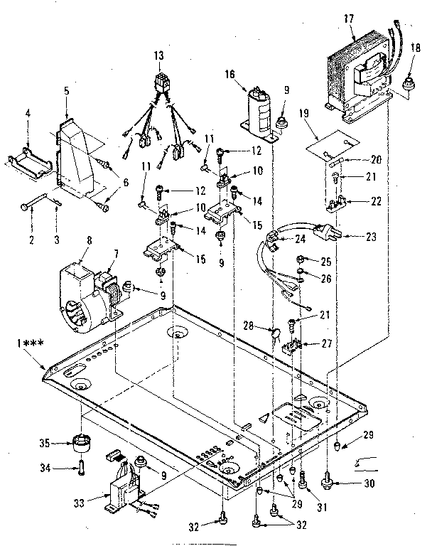 Microwave Parts Diagram and Parts List for 5648648310  Kenmore Microwave
