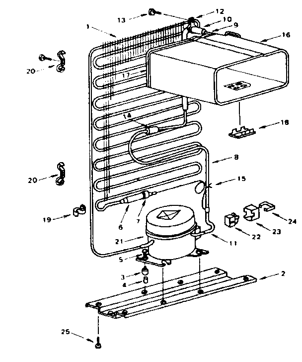 Cooling Unit Parts Diagram and Parts List for 5648611162  Kenmore Refrigerator