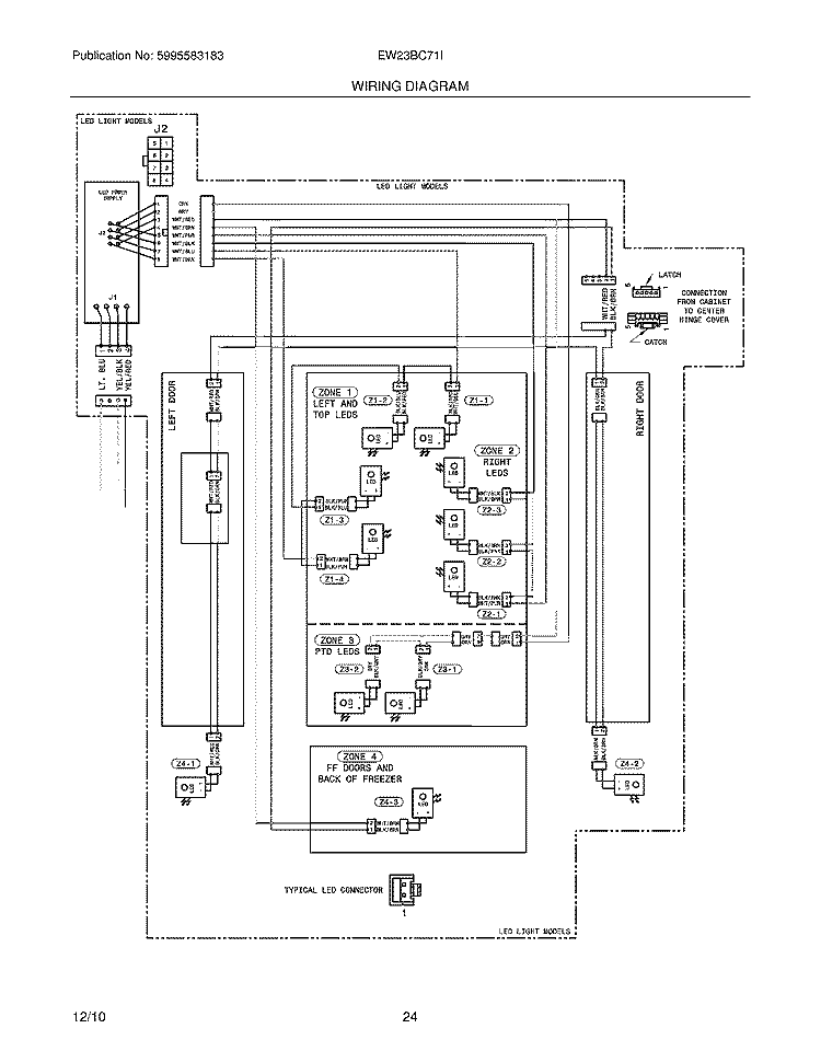 WIRING DIAGRAM Diagram and Parts List for EW23BC71IB7  Electrolux Refrigerator