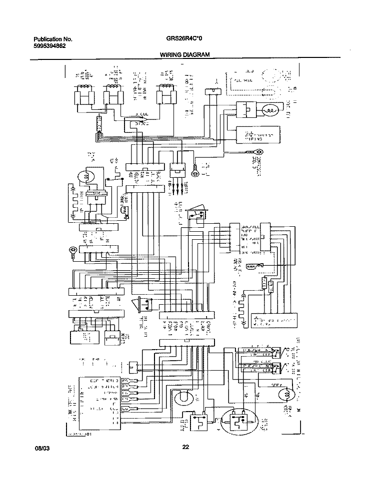 WIRING DIAGRAM Diagram and Parts List for GRS26R4CW0  Gibson Refrigerator