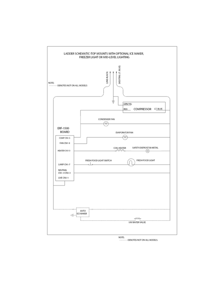 Wiring Diagram Diagram and Parts List for FFHT1800PS1  Frigidaire Refrigerator