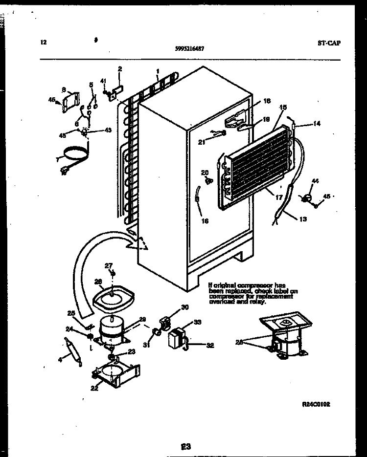 SYSTEM AND AUTOMATIC DEFROST PARTS Diagram and Parts List for RT19F8WX3C  Gibson Refrigerator