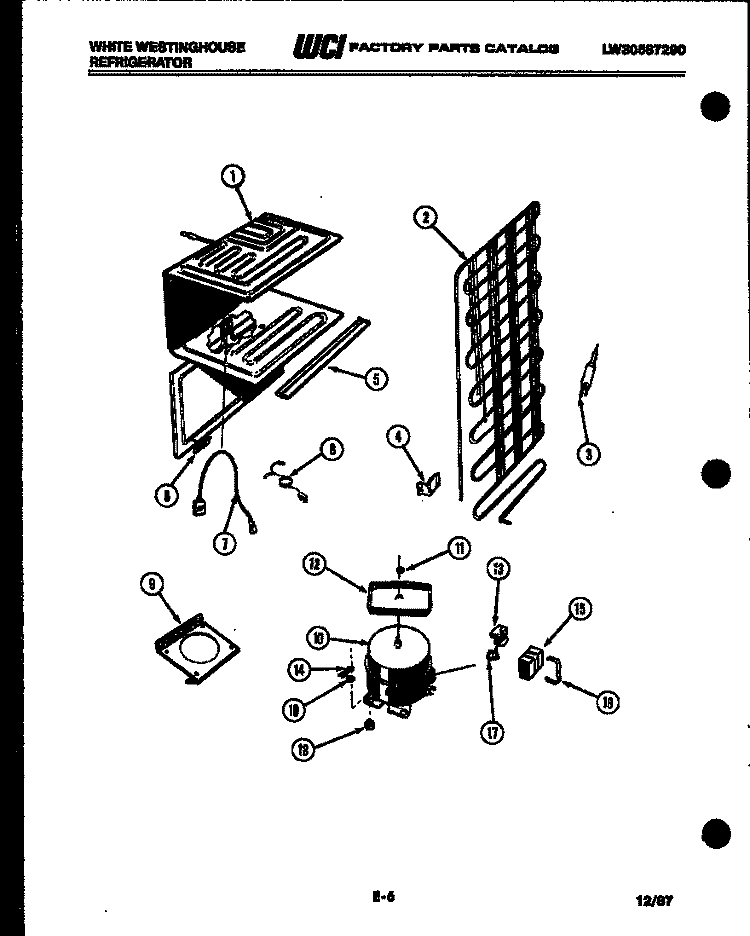 SYSTEM AND AUTOMATIC DEFROST PARTS Diagram and Parts List for RT120GCD4  Frigidaire Refrigerator