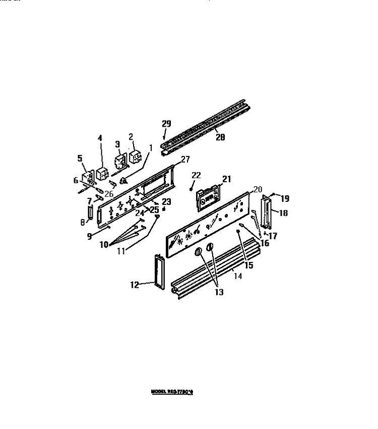 CONTROL PANEL, COOK - MASTER, SWITCHE Diagram and Parts List for REG74BCB0  Frigidaire Wall Oven