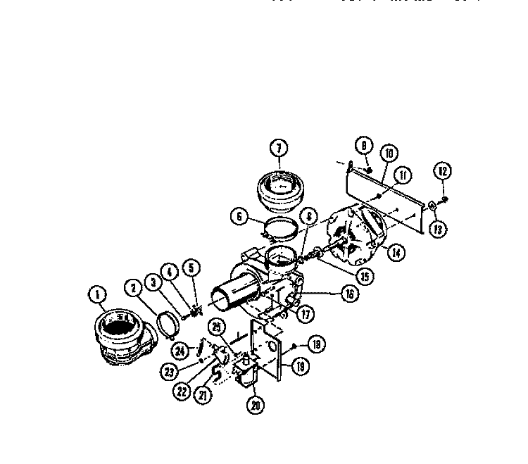 MOTOR, PUMP Diagram and Parts List for DW4500FW1  Frigidaire Dishwasher