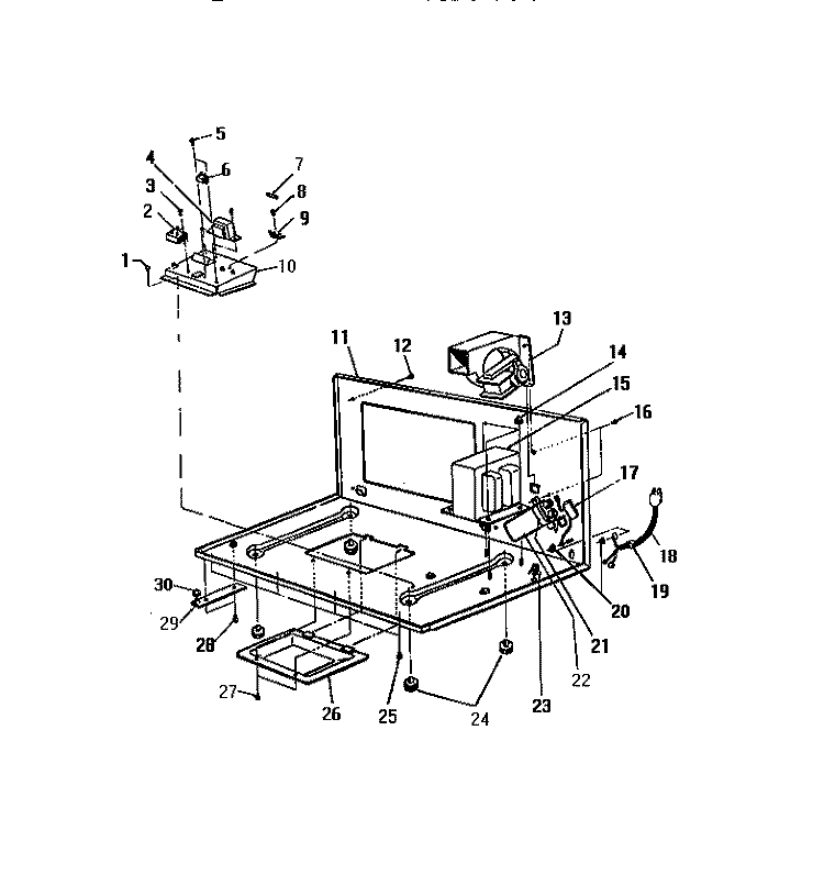 BASIC BODY Diagram and Parts List for KM650HXM  Frigidaire Microwave