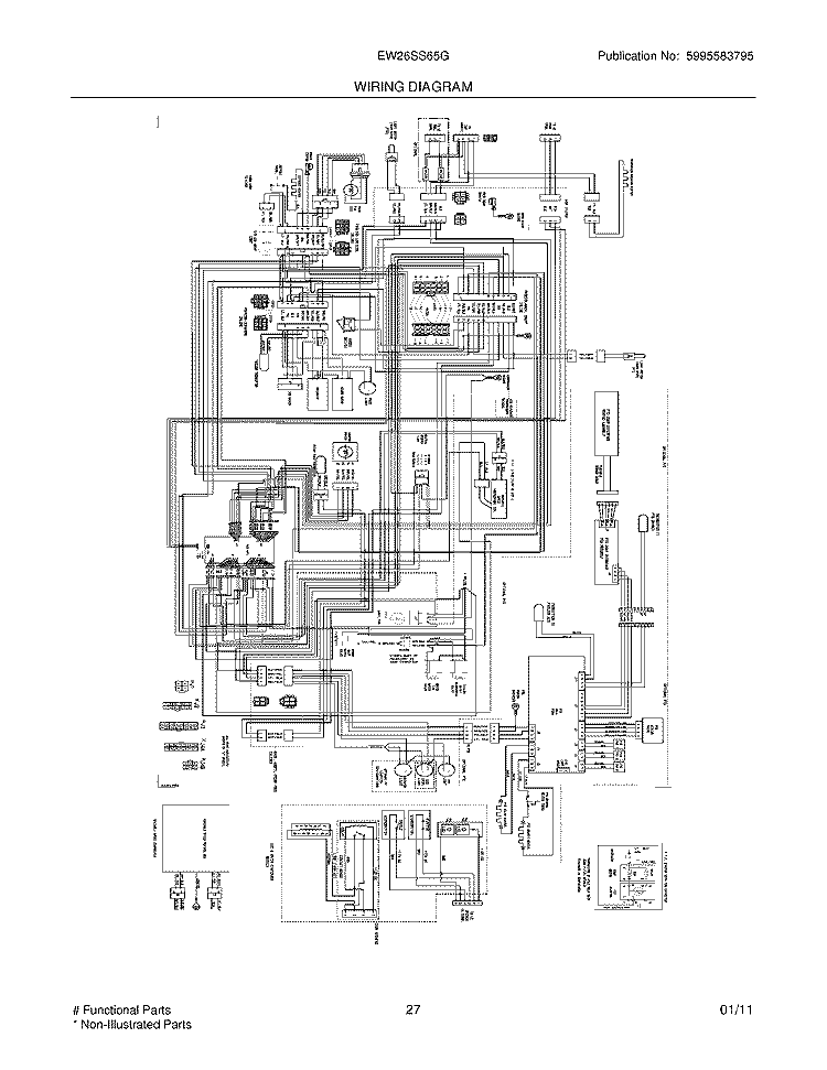 WIRING DIAGRAM Diagram and Parts List for EW26SS65GW4  Electrolux Refrigerator
