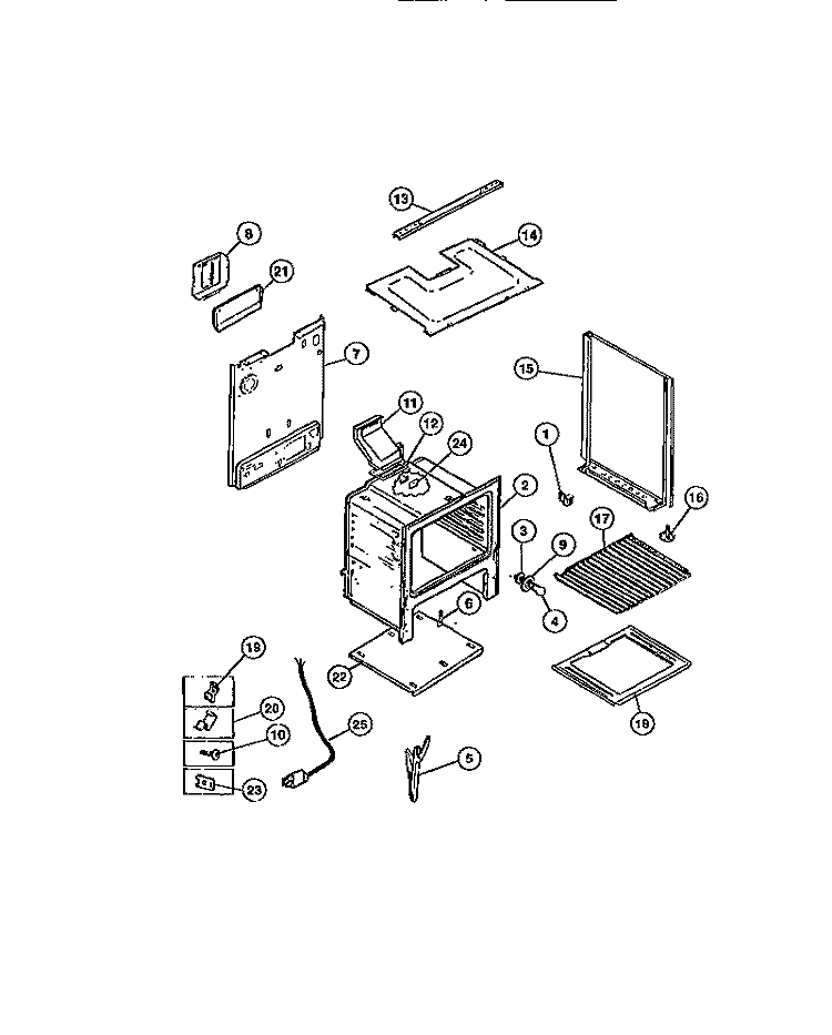BODY Diagram and Parts List for CGC4M6DXD  Gibson Range