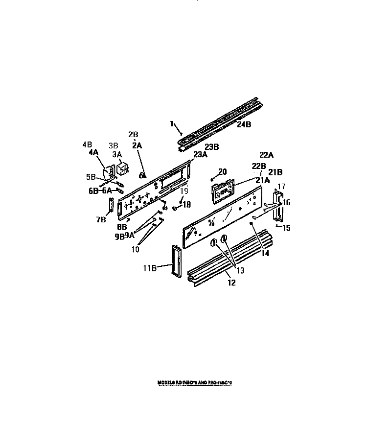 CONTROL PANEL, COOK - MASTER, SWITCHE Diagram and Parts List for REG74BCB0  Frigidaire Wall Oven