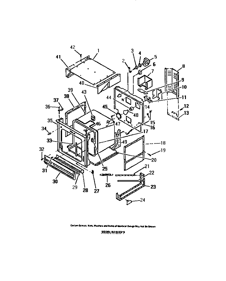 OVEN LINER, PANELS Diagram and Parts List for RE94BDB0  Frigidaire Wall Oven
