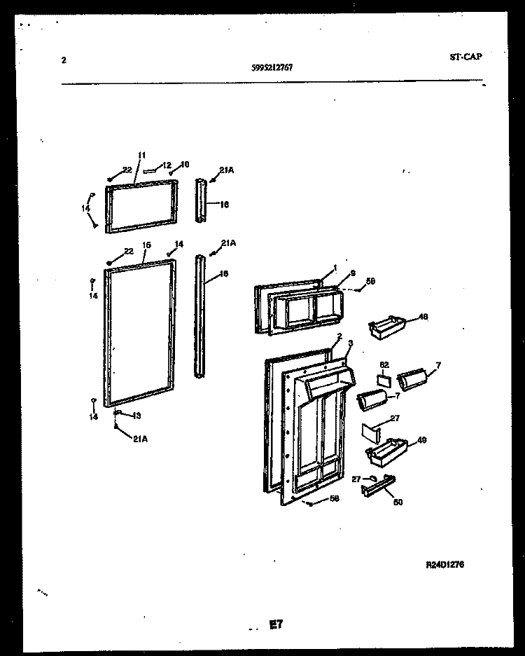 SHELVES AND SUPPORTS Diagram and Parts List for RT21F9DX3B  Gibson Refrigerator
