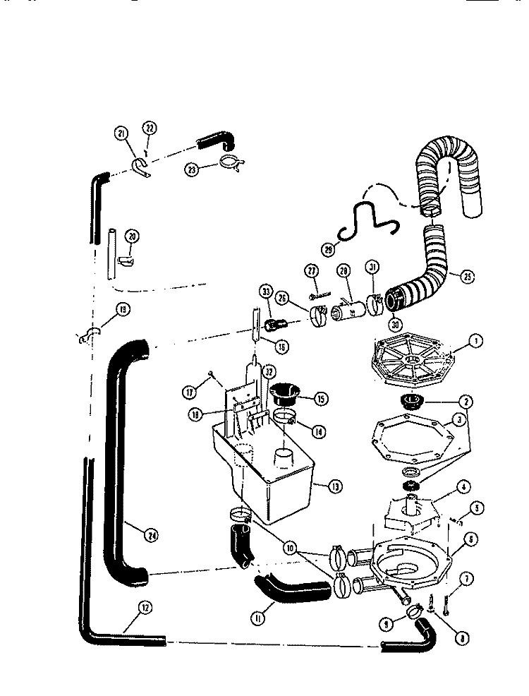 DRAIN, RECIRCULATE PARTS Diagram and Parts List for WA28D4WSFA  Gibson Washer