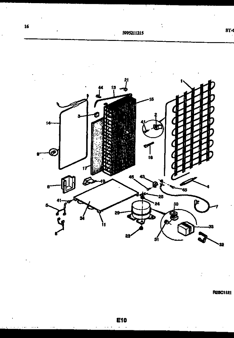 SYSTEM AND AUTOMATIC DEFROST PARTS Diagram and Parts List for RS249NCD0  Frigidaire Refrigerator