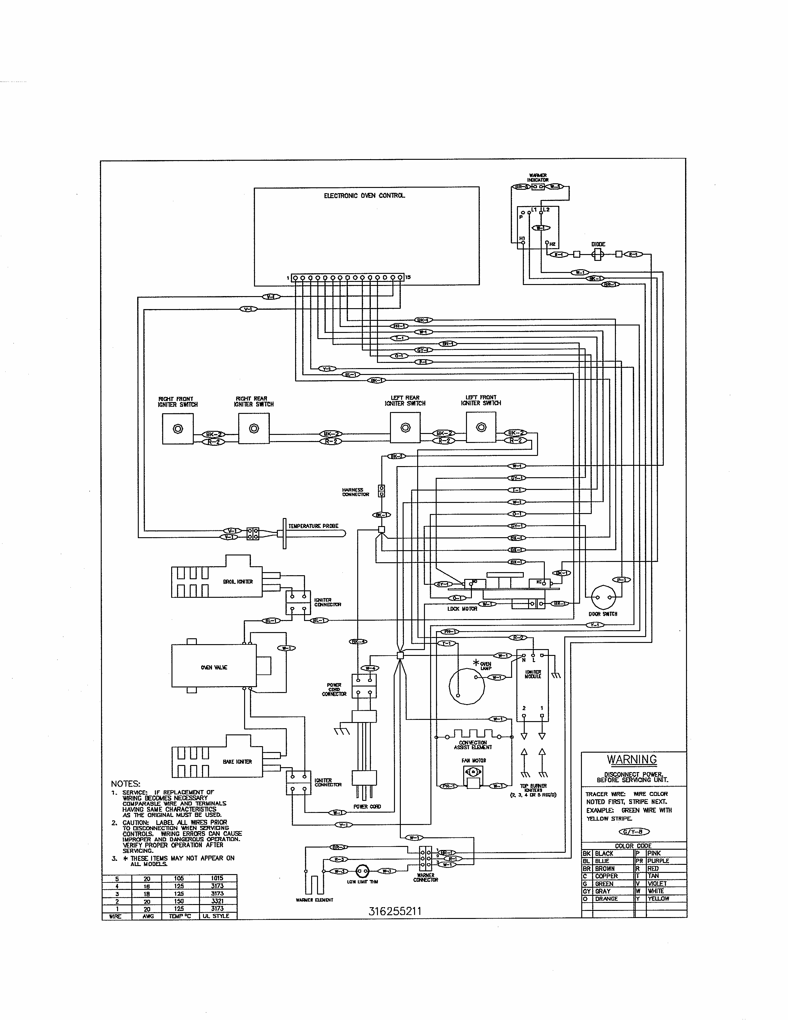 Wiring Diagram Diagram and Parts List for 79075924300  Kenmore Range