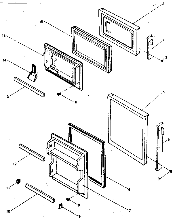 Door Parts Diagram and Parts List for 5648962920  Kenmore Refrigerator