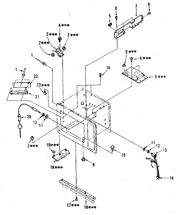 Cavity Parts-c Diagram and Parts List for 5648648310  Kenmore Microwave