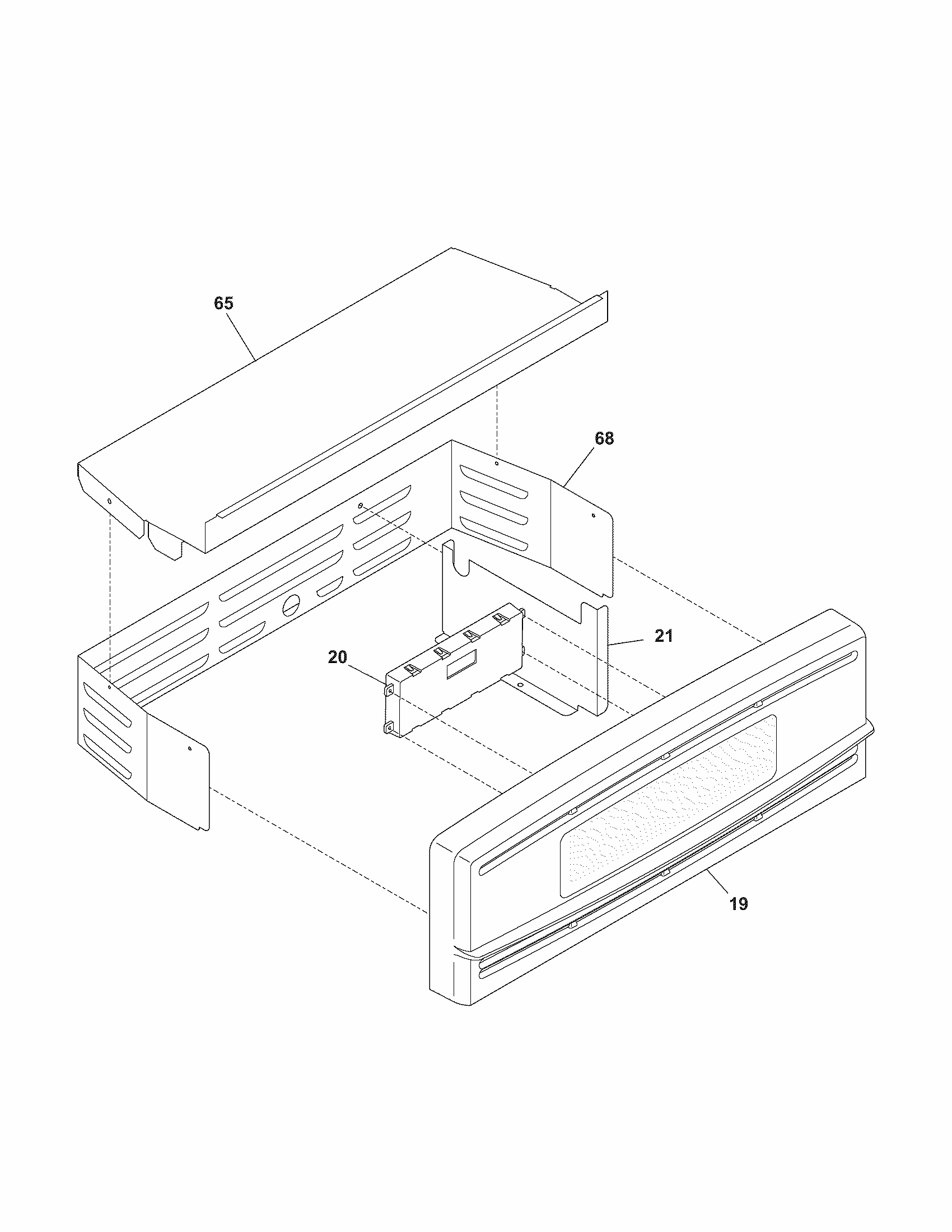 Control Panel Diagram and Parts List for 79040192401  Kenmore Wall Oven