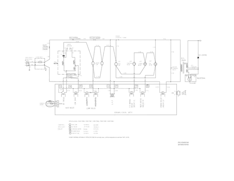 Wiring Diagram Diagram and Parts List for FGMV175QFA  Frigidaire Microwave