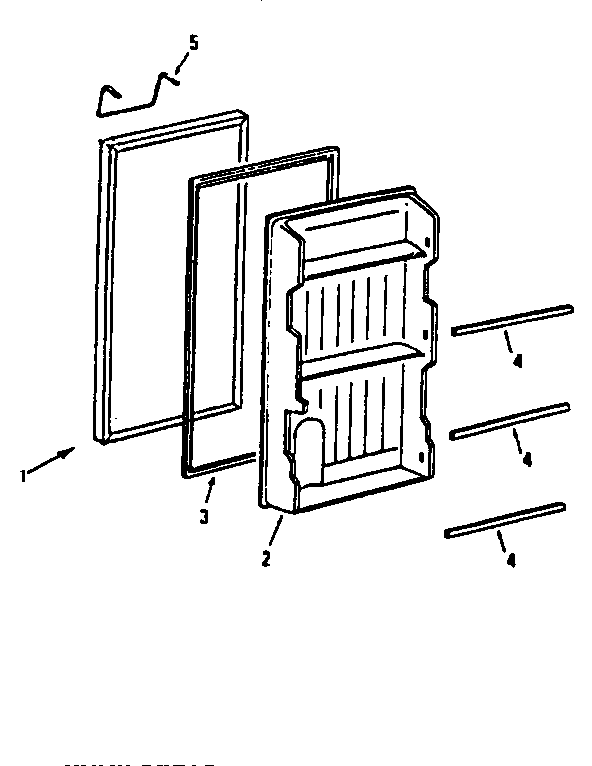Door Diagram and Parts List for 5649936130  Kenmore Refrigerator
