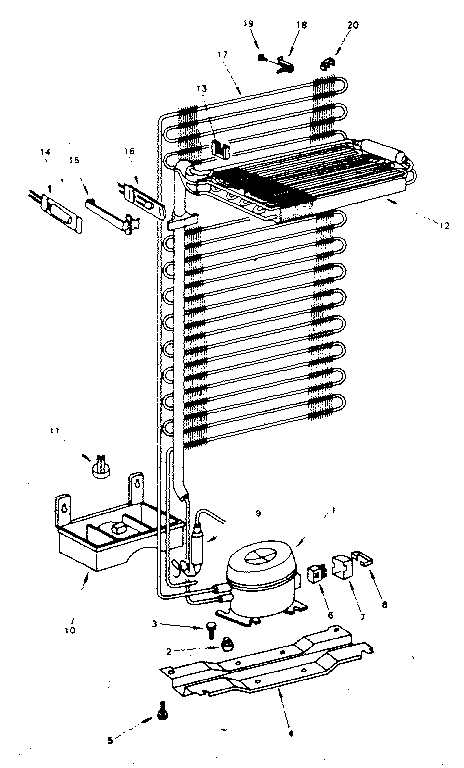 Cooling Unit Parts Diagram and Parts List for 5648660200  Kenmore Refrigerator