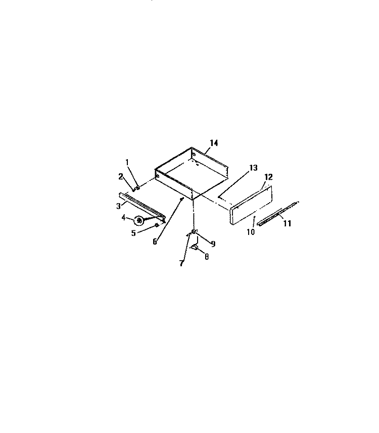 OVEN DRAWER Diagram and Parts List for REM638ML7  Frigidaire Range