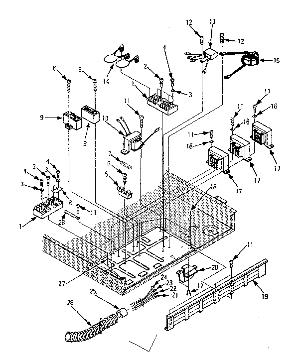 Power Supply Parts Diagram and Parts List for 5644488511  Kenmore Cooktop