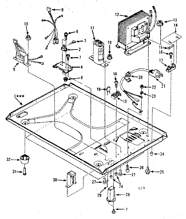Microwave Parts Diagram and Parts List for 5648898310  Kenmore Microwave