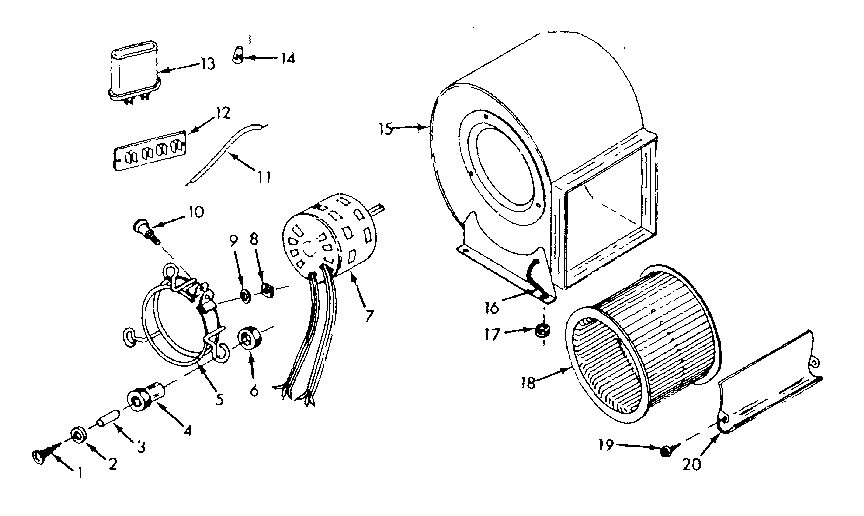 H-q blower assembly Diagram and Parts List for 867747821  Frigidaire Heater