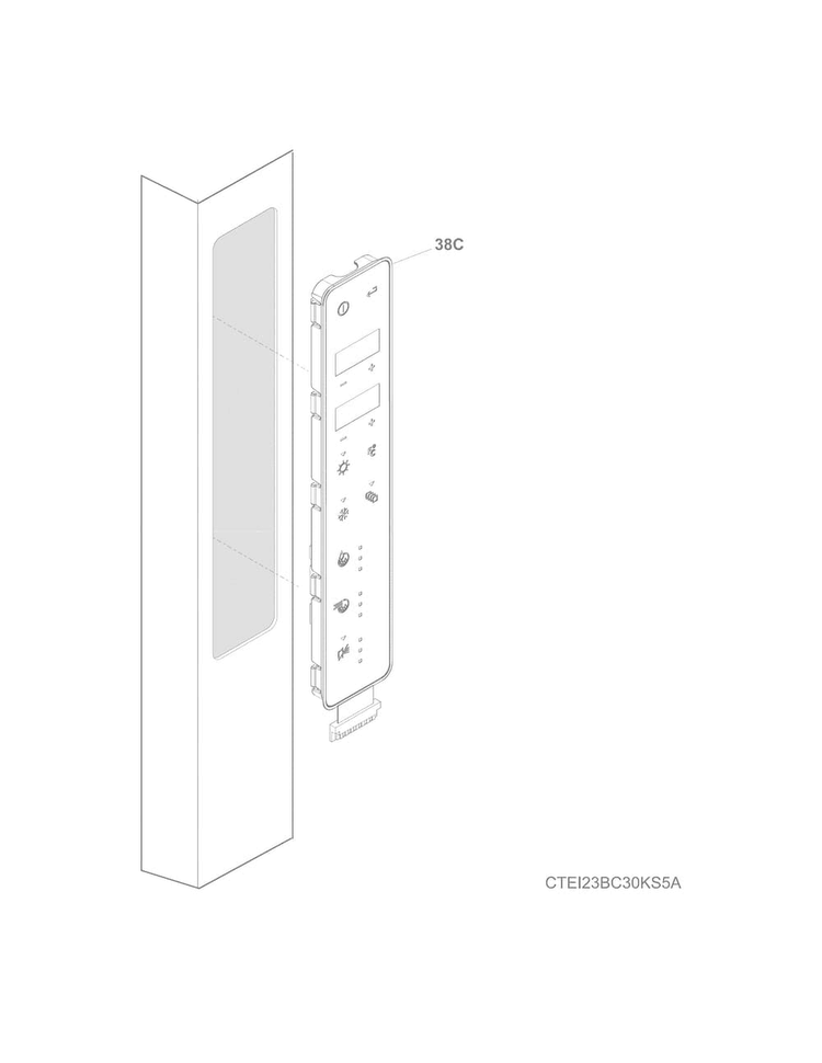 Controls Diagram and Parts List for EI23BC60KS7A  Electrolux Refrigerator