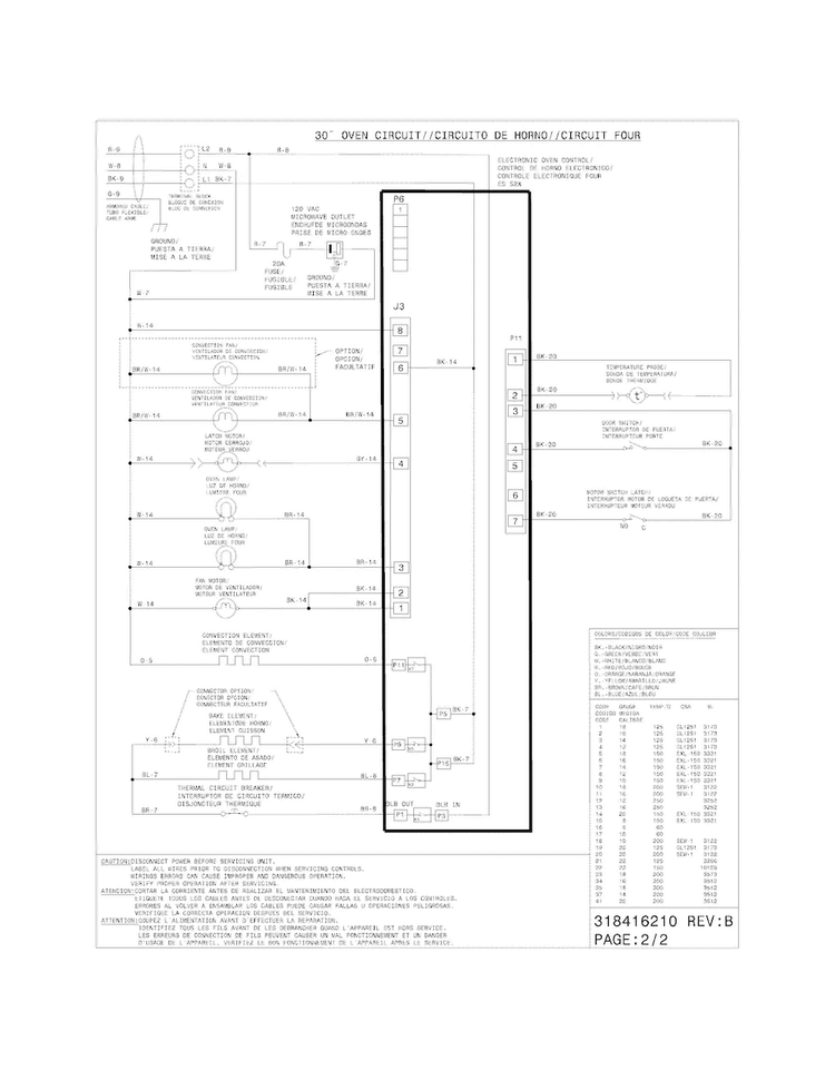Wiring Diagram Diagram and Parts List for FPMC2785KFB  Frigidaire Microwave Oven Combo