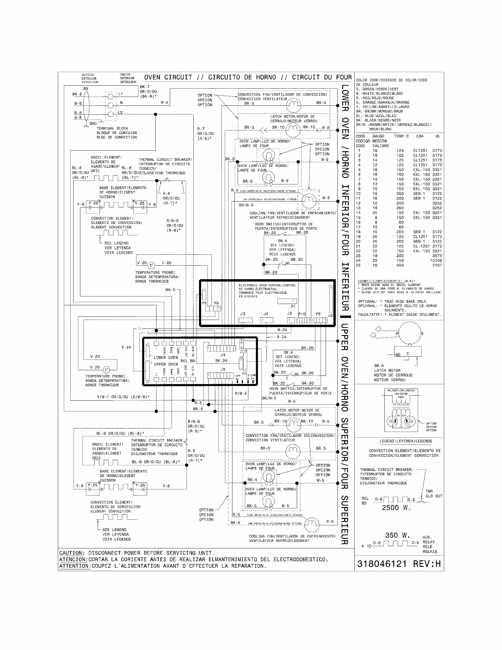 Wiring Diagram Diagram and Parts List for 79040619800  Kenmore Wall Oven