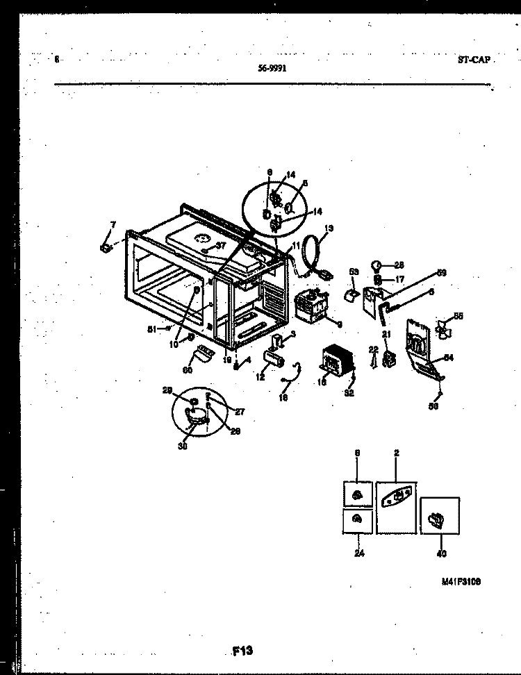 FUNCTIONAL PARTS Diagram and Parts List for 56-9991-10-01  Tappan Microwave