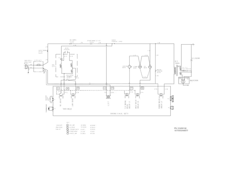 Wiring Diagram Diagram and Parts List for FGMV176NTFA  Frigidaire Microwave