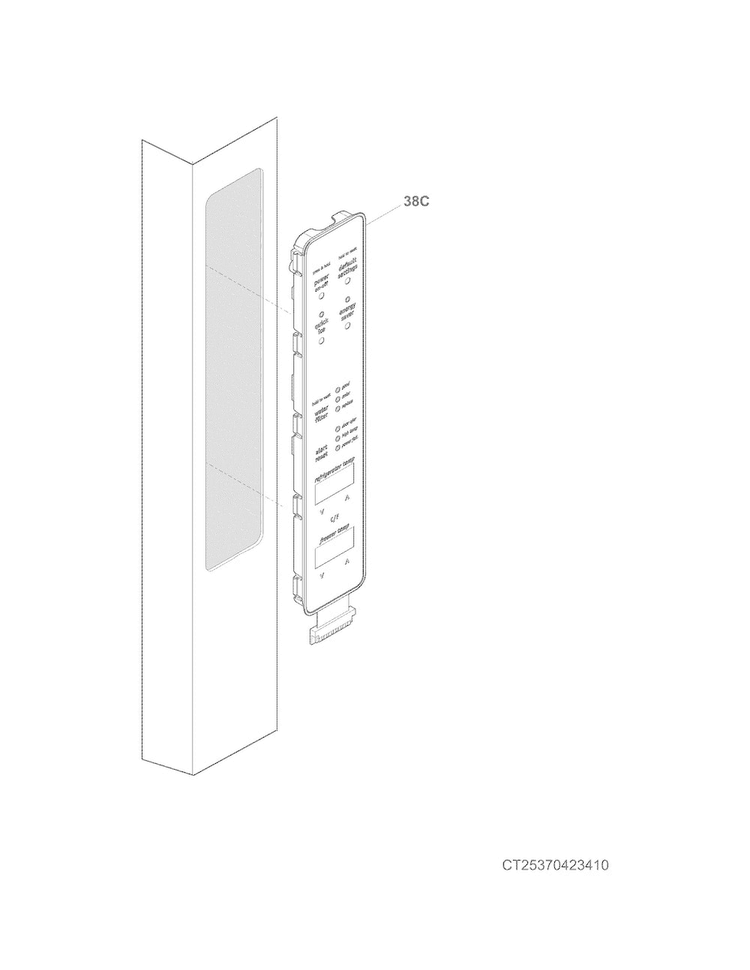 Cooling System Diagram and Parts List for 25370423411  Kenmore Refrigerator