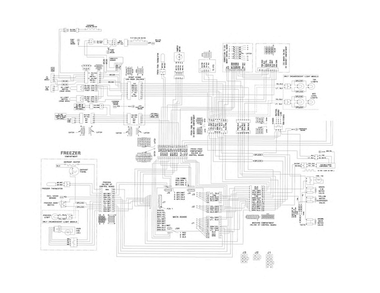 Wirind Diagram Diagram and Parts List for FGHB2735NF0  Frigidaire Refrigerator