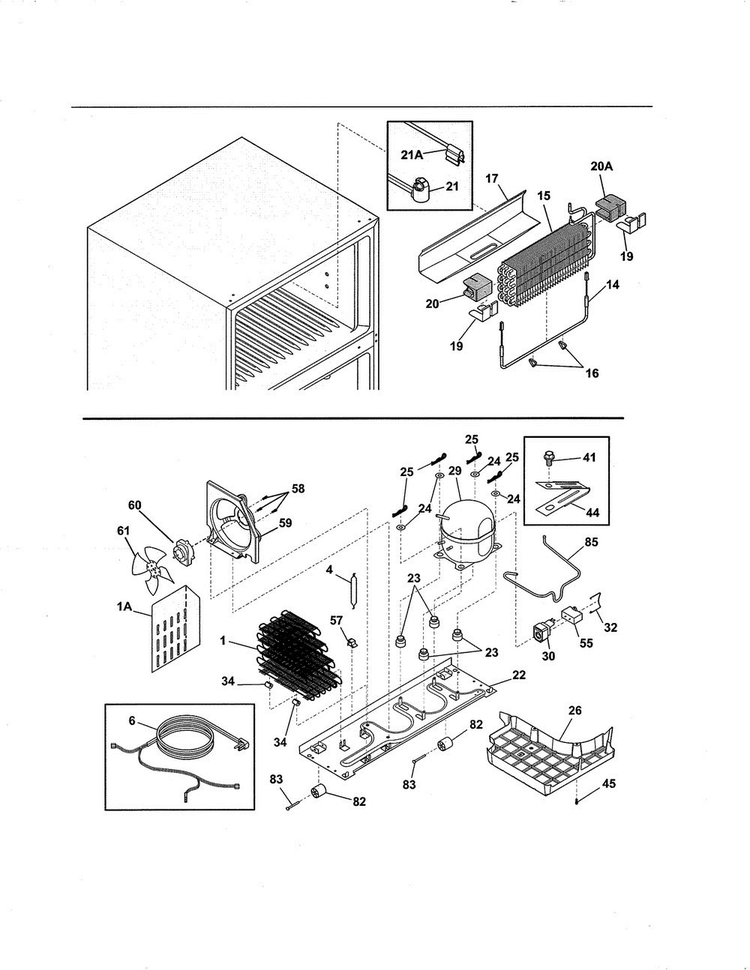 System Diagram and Parts List for WWTR1821QW2  Westinghouse Refrigerator